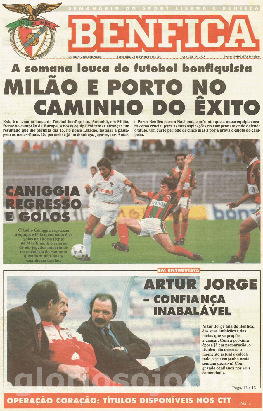 jornal o benfica 2733 1995-02-28